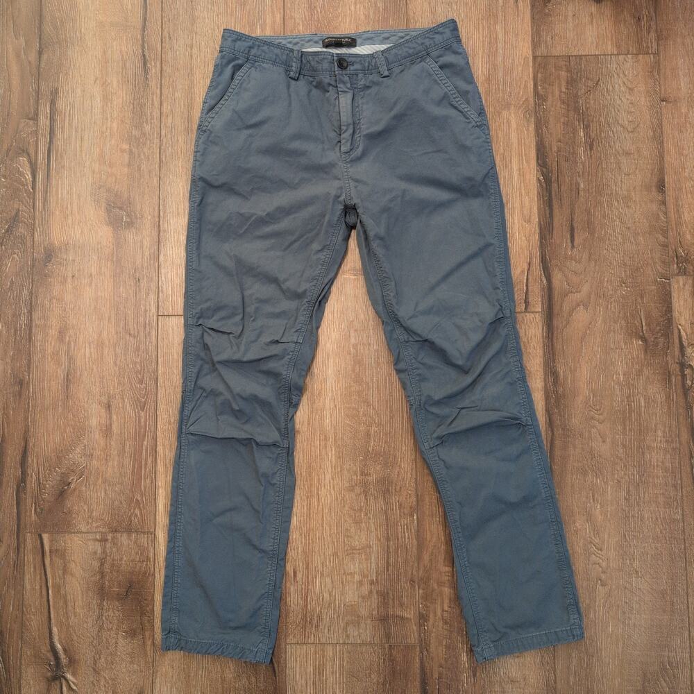 Banana Republic Men's Size 30x27 Aiden Chino Pants Casual Slim Straight Blue‎